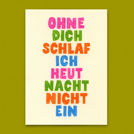 Deli Cards Postkarte "Ohne dich" | Besondere Karte für Verliebte
