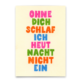 Deli Cards Postkarte "Ohne dich" | Besondere Karte für Verliebte