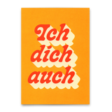 Deli Cards Postkarte "ich dich auch Retro" | Coole Karte für Verliebte