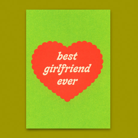 Deli Cards Postkarte "Best Girlfriend ever No. 2" | Coole Karte für Verliebte