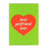 Deli Cards Postkarte "Best Girlfriend ever No. 2" | Coole Karte für Verliebte