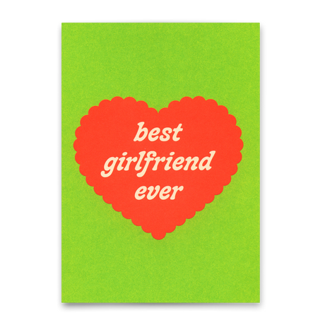 Deli Cards Postkarte "Best Girlfriend ever No. 2" | Coole Karte für Verliebte
