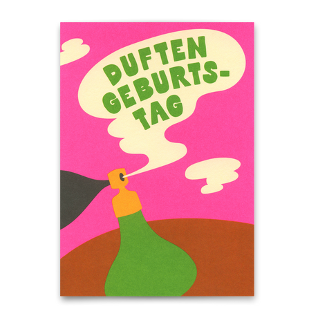 Deli Cards Postkarte "Duften Geburtstag No. 2" | Lustige Karte zum Geburtstag