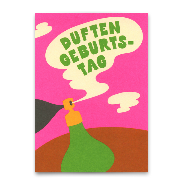 Deli Cards Postkarte "Duften Geburtstag No. 2" | Lustige Karte zum Geburtstag