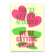 Deli Cards Postkarte "Married & Drunk" | Lustige Karte zur Hochzeit