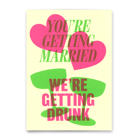 Deli Cards Postkarte "Married & Drunk" | Lustige Karte zur Hochzeit