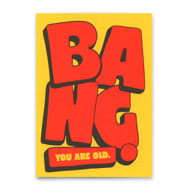 Deli Cards Postkarte "Bang" | Ausgefallene Karte zur Gratulation
