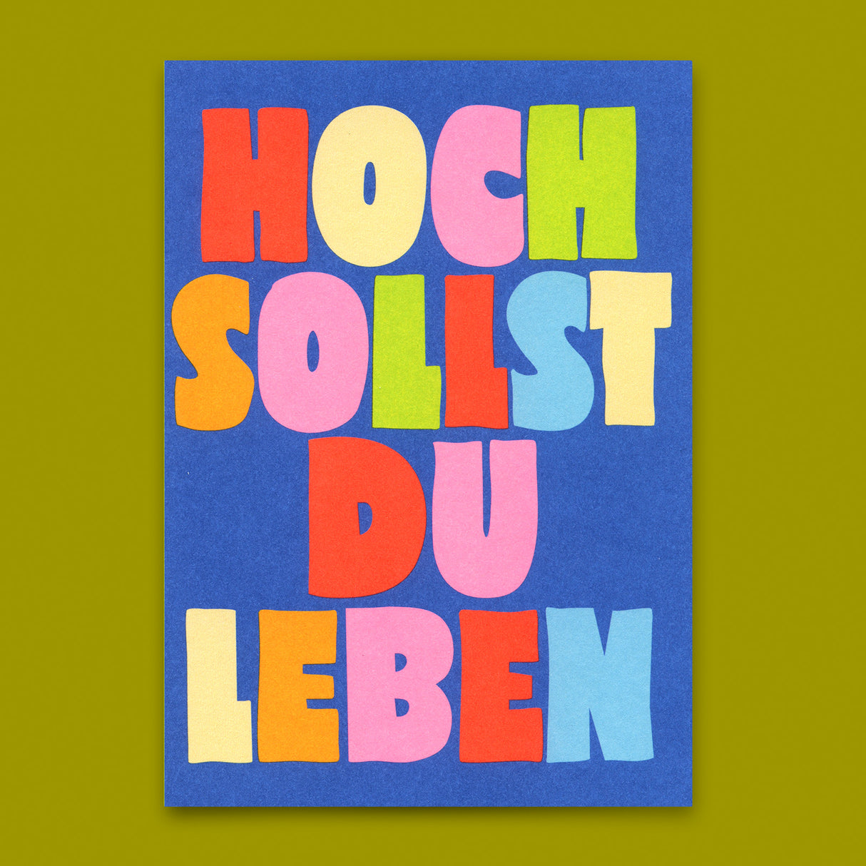 Deli Cards Postkarte "Hoch sollst du leben No. 2" | Besondere Karte zum Geburtstag