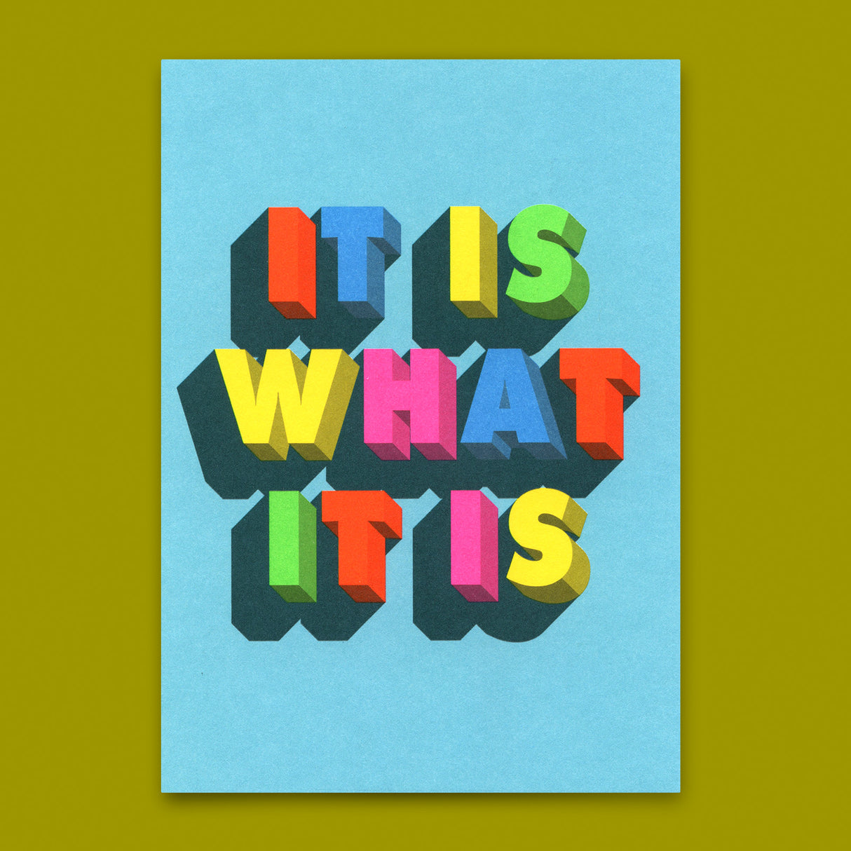 Deli Cards Postkarte "It is what it is" | Lustige Karte mit Spruch