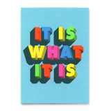 Deli Cards Postkarte "It is what it is" | Lustige Karte mit Spruch