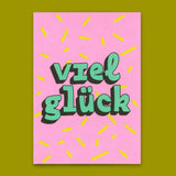 Deli Cards Postkarte "Viel Glück" | Besondere Karte zum Glückwünschen