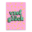 Deli Cards Postkarte "Viel Glück" | Besondere Karte zum Glückwünschen