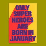 Deli Cards Postkarte "Superheroes January" | Coole Karte zum Geburtstag