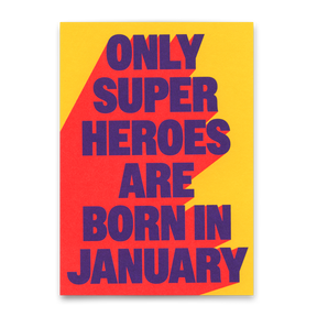 Deli Cards Postkarte "Superheroes January" | Coole Karte zum Geburtstag