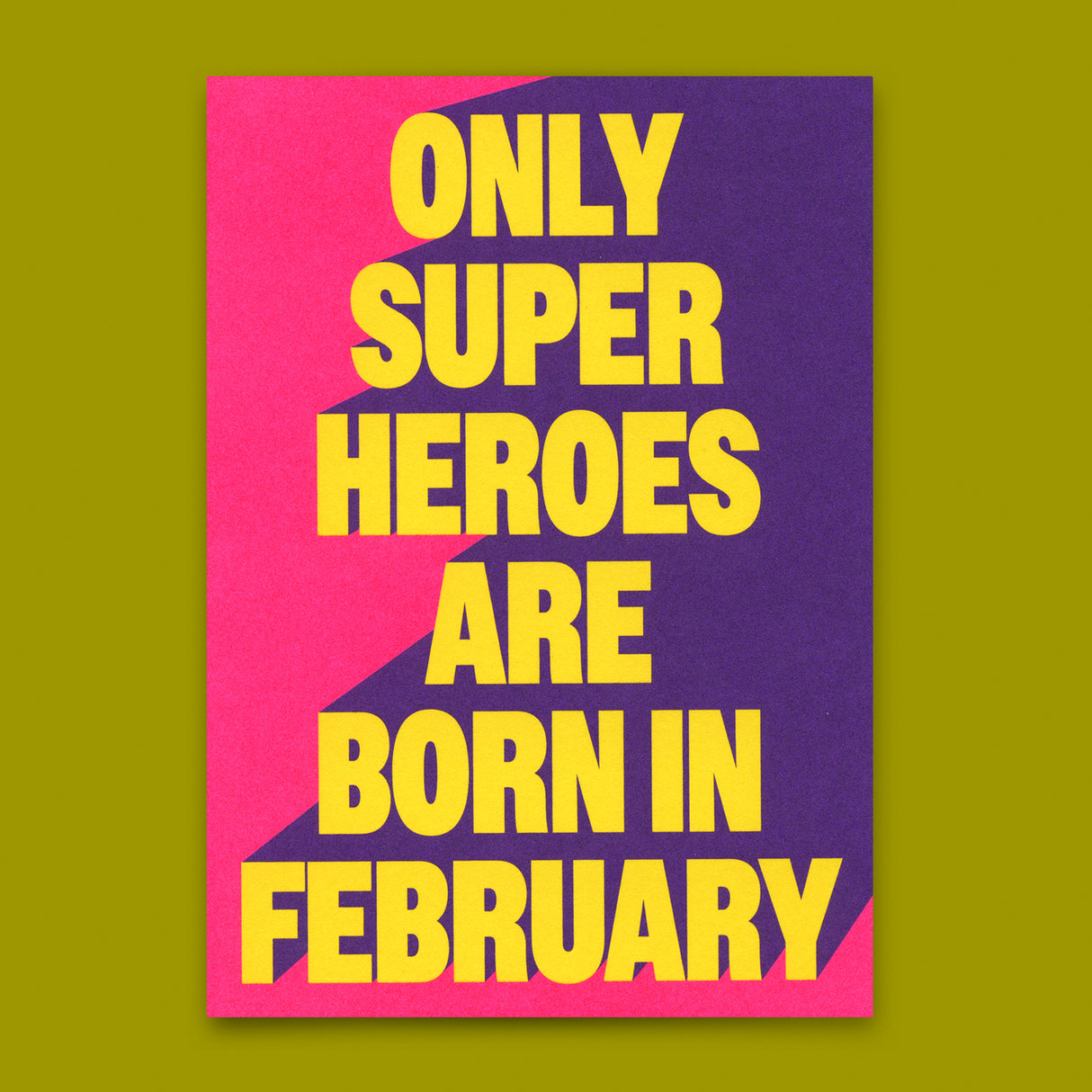 Deli Cards Postkarte "Superheroes February" | Coole Karte zum Geburtstag