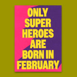 Deli Cards Postkarte "Superheroes February" | Coole Karte zum Geburtstag