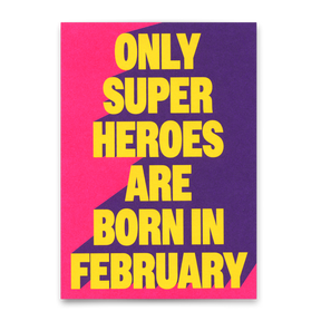 Deli Cards Postkarte "Superheroes February" | Coole Karte zum Geburtstag