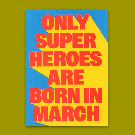 Deli Cards Postkarte "Superheroes March" | Coole Karte zum Geburtstag