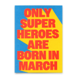 Deli Cards Postkarte "Superheroes March" | Coole Karte zum Geburtstag