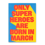 Deli Cards Postkarte "Superheroes March" | Coole Karte zum Geburtstag