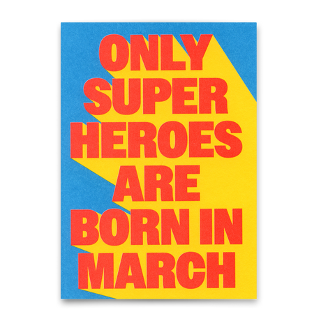 Deli Cards Postkarte "Superheroes March" | Coole Karte zum Geburtstag