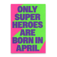 Deli Cards Postkarte "Superheroes April" | Coole Karte zum Geburtstag