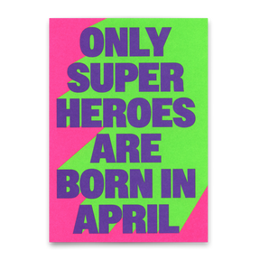 Deli Cards Postkarte "Superheroes April" | Coole Karte zum Geburtstag
