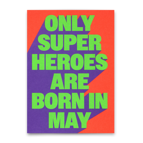 Deli Cards Postkarte "Superheroes May" | Coole Karte zum Geburtstag