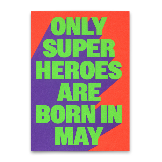 Deli Cards Postkarte "Superheroes May" | Coole Karte zum Geburtstag