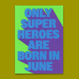 Deli Cards Postkarte "Superheroes June" | Coole Karte zum Geburtstag