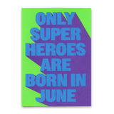 Deli Cards Postkarte "Superheroes June" | Coole Karte zum Geburtstag
