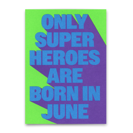 Deli Cards Postkarte "Superheroes June" | Coole Karte zum Geburtstag