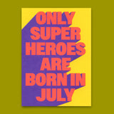 Deli Cards Postkarte "Superheroes July" | Coole Karte zum Geburtstag