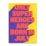 Deli Cards Postkarte "Superheroes July" | Coole Karte zum Geburtstag