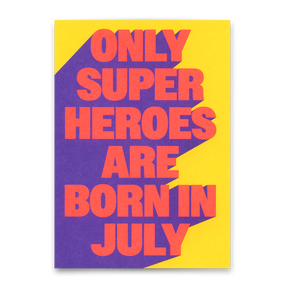 Deli Cards Postkarte "Superheroes July" | Coole Karte zum Geburtstag