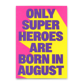 Deli Cards Postkarte "Superheroes August" | Coole Karte zum Geburtstag