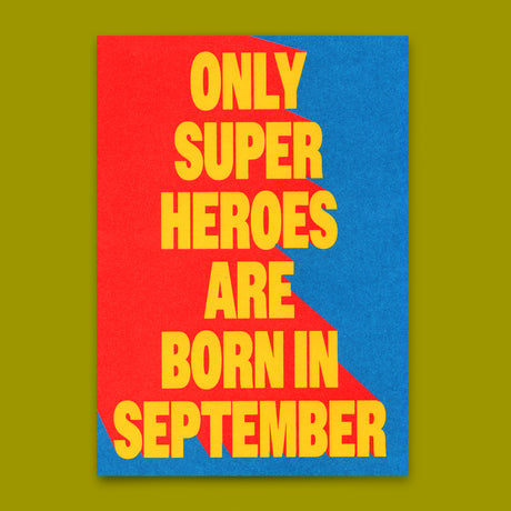 Deli Cards Postkarte "Superheroes September" | Coole Karte zum Geburtstag