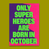Deli Cards Postkarte "Superheroes October" | Coole Karte zum Geburtstag