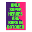 Deli Cards Postkarte "Superheroes October" | Coole Karte zum Geburtstag