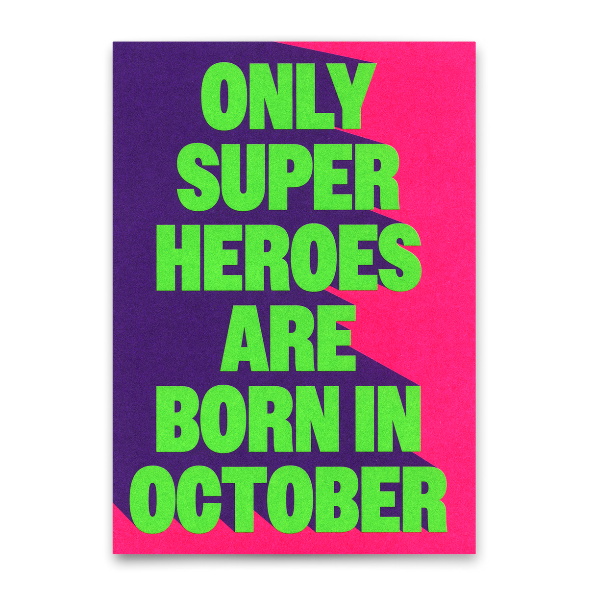 Deli Cards Postkarte "Superheroes October" | Coole Karte zum Geburtstag