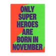 Deli Cards Postkarte "Superheroes November" | Coole Karte zum Geburtstag