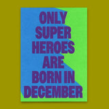 Deli Cards Postkarte "Superheroes December" | Coole Karte zum Geburtstag