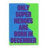 Deli Cards Postkarte "Superheroes December" | Coole Karte zum Geburtstag