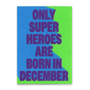 Deli Cards Postkarte "Superheroes December" | Coole Karte zum Geburtstag
