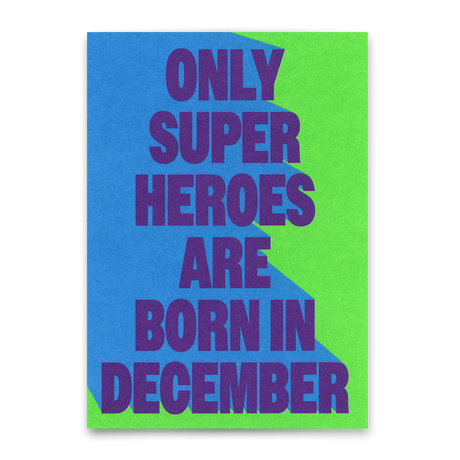 Deli Cards Postkarte "Superheroes December" | Coole Karte zum Geburtstag