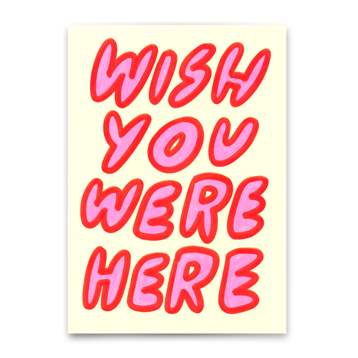 Deli Cards Postkarte "Wish you were here" | Besondere Karte für Verliebte