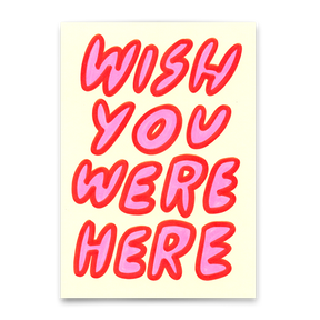 Deli Cards Postkarte "Wish you were here" | Besondere Karte für Verliebte