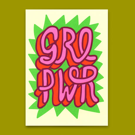 Deli Cards Postkarte "GRLPWR" | Coole Karte für jeden Anlass