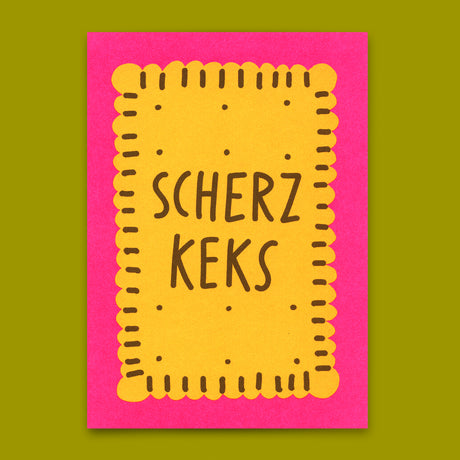 Deli Cards Postkarte "Scherzkeks" | Lustige Karte für jeden Anlass