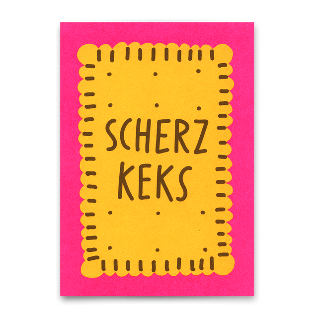 Deli Cards Postkarte "Scherzkeks" | Lustige Karte für jeden Anlass